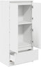 vidaXL - Kast - met - lade - 55,5x34x119,5 - cm - spaanplaat - wit