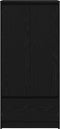vidaXL - Kast - met - lade - 55,5x34x119,5 - cm - spaanplaat - zwart - eikenkleurig