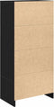 vidaXL - Kast - met - lade - 55,5x34x119,5 - cm - spaanplaat - zwart - eikenkleurig