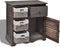 vidaXL - Kast - met - links - 3 - weefmanden - hout - bruin