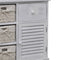 vidaXL - Kast - met - links - 3 - weefmanden - hout - wit