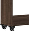 vidaXL - Kast - met - wieltjes - 60x22x79 - bewerkt - hout - bruin - eikenkleurig