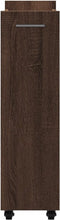 vidaXL - Kast - met - wieltjes - 60x22x79 - bewerkt - hout - bruin - eikenkleurig