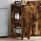 vidaXL - Kast - met - wieltjes - 60x22x79 - bewerkt - hout - gerookt - eikenkleurig