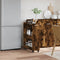 vidaXL - Kast - met - wieltjes - 60x22x79 - bewerkt - hout - gerookt - eikenkleurig