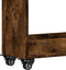 vidaXL - Kast - met - wieltjes - 60x22x79 - bewerkt - hout - gerookt - eikenkleurig