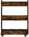 vidaXL - Kast - met - wieltjes - 60x22x79 - bewerkt - hout - gerookt - eikenkleurig