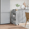vidaXL - Kast - met - wieltjes - 60x22x79 - bewerkt - hout - grijs - sonoma