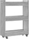 vidaXL - Kast - met - wieltjes - 60x22x79 - bewerkt - hout - grijs - sonoma
