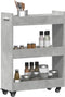 vidaXL - Kast - met - wieltjes - 60x22x79 - bewerkt - hout - betongrijs