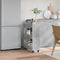 vidaXL - Kast - met - wieltjes - 60x22x79 - bewerkt - hout - betongrijs