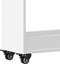 vidaXL - Kast - met - wieltjes - 60x22x79 - bewerkt - hout - wit