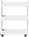 vidaXL - Kast - met - wieltjes - 60x22x79 - bewerkt - hout - wit