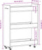 vidaXL - Kast - met - wieltjes - 60x22x79 - bewerkt - hout - zwart