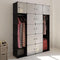 vidaXL - Kast - modulair - met - 14 - vakken - 37x146x180,5 - cm - zwart - en - wit