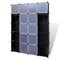 vidaXL - Kast - modulair - met - 14 - vakken - 37x146x180,5 - cm - zwart - en - wit