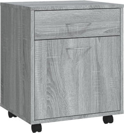 vidaXL - Kast - verrijdbaar - 45x38x54 - cm - bewerkt - hout - grijs - sonoma - eiken