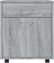 vidaXL - Kast - verrijdbaar - 45x38x54 - cm - bewerkt - hout - grijs - sonoma - eiken