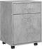 vidaXL - Kast - verrijdbaar - 45x38x54 - cm - spaanplaat - betongrijs