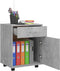 vidaXL - Kast - verrijdbaar - 45x38x54 - cm - spaanplaat - betongrijs