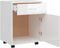 vidaXL - Kast - verrijdbaar - 45x38x54 - cm - spaanplaat - hoogglans - wit