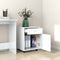 vidaXL - Kast - verrijdbaar - 45x38x54 - cm - spaanplaat - hoogglans - wit