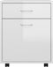 vidaXL - Kast - verrijdbaar - 45x38x54 - cm - spaanplaat - hoogglans - wit