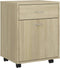 vidaXL - Kast - verrijdbaar - 45x38x54 - cm - spaanplaat - sonoma - eikenkleurig