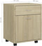 vidaXL - Kast - verrijdbaar - 45x38x54 - cm - spaanplaat - sonoma - eikenkleurig