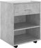 vidaXL - Kast - verrijdbaar - 46x36x59 - cm - spaanplaat - betongrijs