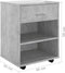 vidaXL - Kast - verrijdbaar - 46x36x59 - cm - spaanplaat - betongrijs