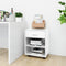 vidaXL - Kast - verrijdbaar - 46x36x59 - cm - spaanplaat - hoogglans - wit