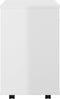 vidaXL - Kast - verrijdbaar - 46x36x59 - cm - spaanplaat - hoogglans - wit