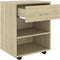 vidaXL - Kast - verrijdbaar - 46x36x59 - cm - spaanplaat - sonoma - eikenkleurig