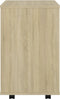 vidaXL - Kast - verrijdbaar - 46x36x59 - cm - spaanplaat - sonoma - eikenkleurig