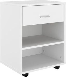 vidaXL - Kast - verrijdbaar - 46x36x59 - cm - spaanplaat - wit
