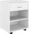 vidaXL - Kast - verrijdbaar - 46x36x59 - cm - spaanplaat - wit