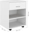 vidaXL - Kast - verrijdbaar - 46x36x59 - cm - spaanplaat - wit