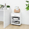 vidaXL - Kast - verrijdbaar - 46x36x59 - cm - spaanplaat - wit