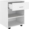 vidaXL - Kast - verrijdbaar - 46x36x59 - cm - spaanplaat - wit