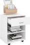 vidaXL - Kast - verrijdbaar - 46x36x59 - cm - spaanplaat - wit