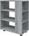 vidaXL - Kast - verrijdbaar - 60x35x75 - cm - bewerkt - hout - grijs - sonoma - eiken