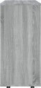 vidaXL - Kast - verrijdbaar - 60x35x75 - cm - bewerkt - hout - grijs - sonoma - eiken