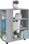 vidaXL - Kast - verrijdbaar - 60x35x75 - cm - bewerkt - hout - grijs - sonoma - eiken