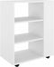 vidaXL - Kast - verrijdbaar - 60x35x75 - cm - bewerkt - hout - wit