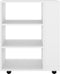 vidaXL - Kast - verrijdbaar - 60x35x75 - cm - bewerkt - hout - wit