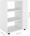 vidaXL - Kast - verrijdbaar - 60x35x75 - cm - bewerkt - hout - wit