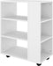 vidaXL - Kast - verrijdbaar - 60x35x75 - cm - bewerkt - hout - wit