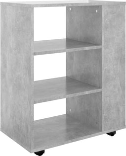 vidaXL - Kast - verrijdbaar - 60x35x75 - cm - spaanplaat - betongrijs