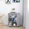 vidaXL - Kast - verrijdbaar - 60x35x75 - cm - spaanplaat - betongrijs